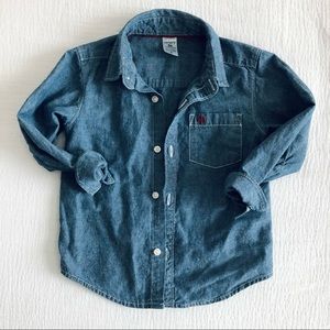 Carter’s chambray long sleeve with airplane